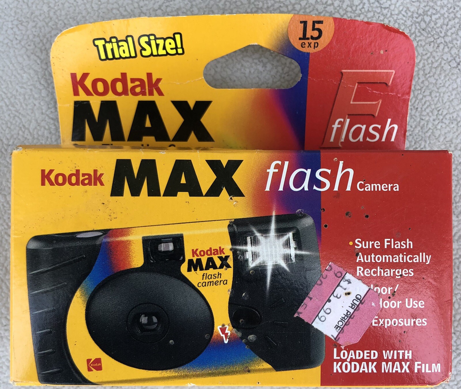 Kodak One Time Use Camera - Kodak MAX Flash 15 Exposure Trial Size Exp. 06/2000