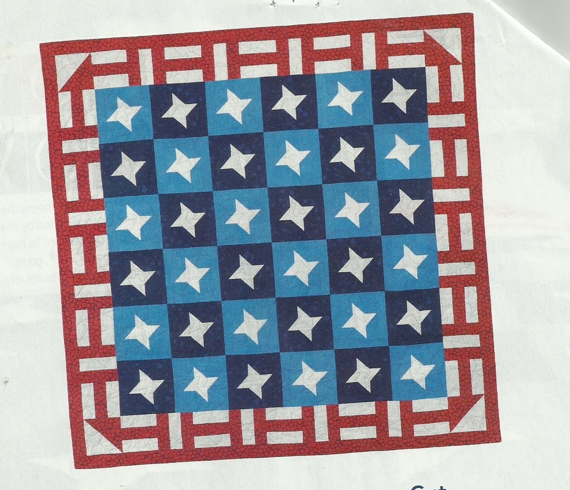 B0027 STARS ON A FENCE QUILT PATTERN/INSTRUCTIONS