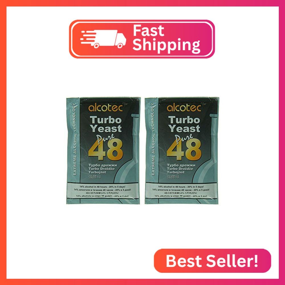 Alcotec 48 Hour Turbo Yeast | Brewers Yeast Powder| Wine Yeast for Wine Making |