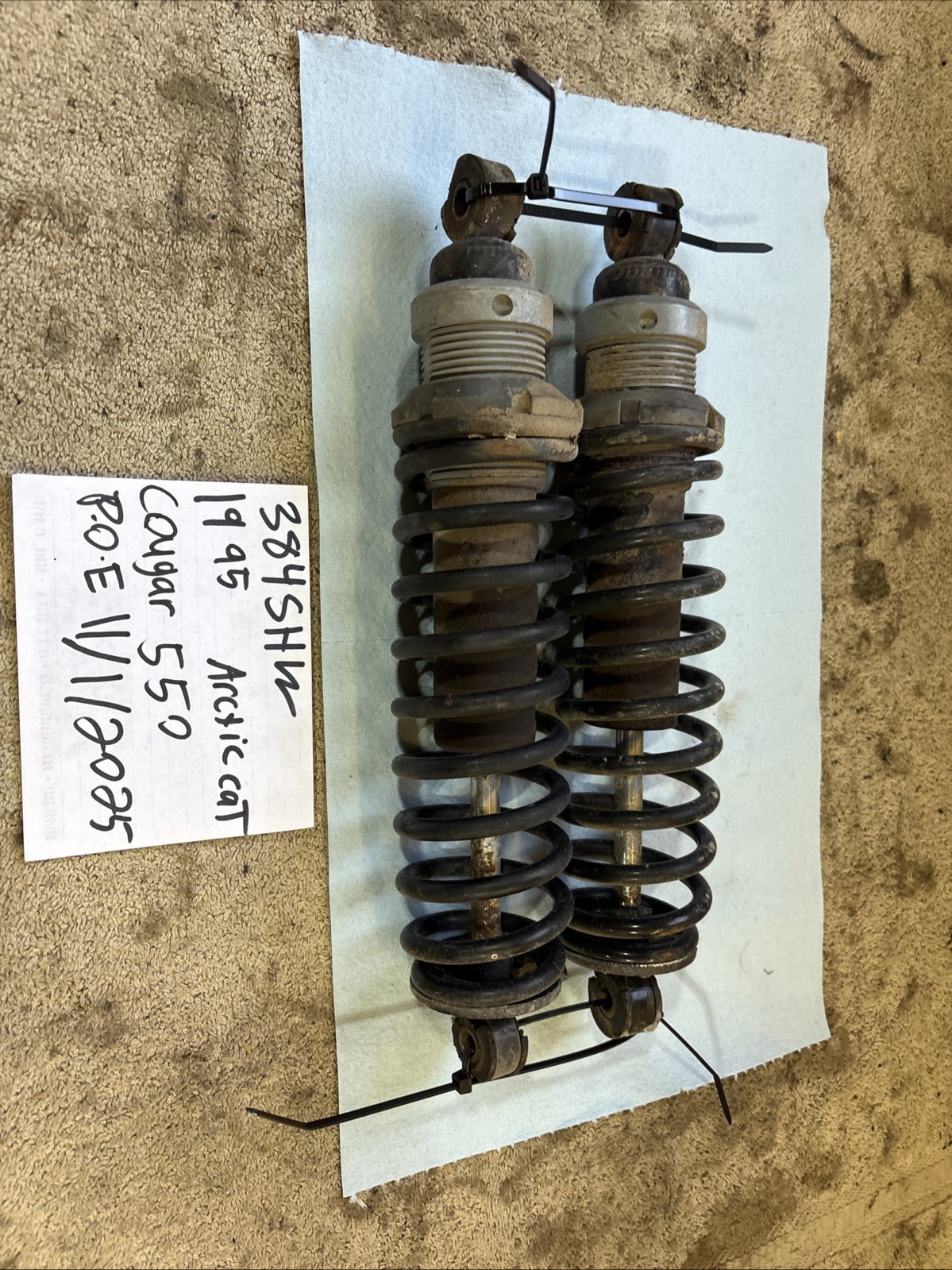 1995 Arctic cat cougar 550 front shocks suspension 384