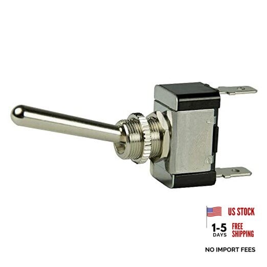 BEP 1002013 SPST Chrome Plated Toggle Switch - Off/On