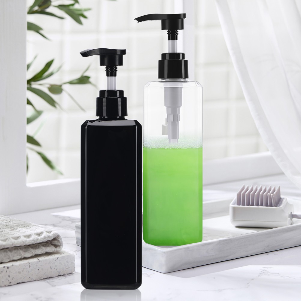 2 Pcs Shampoo Conditioner Dispenser Bottles Empty Refillable 500 ml