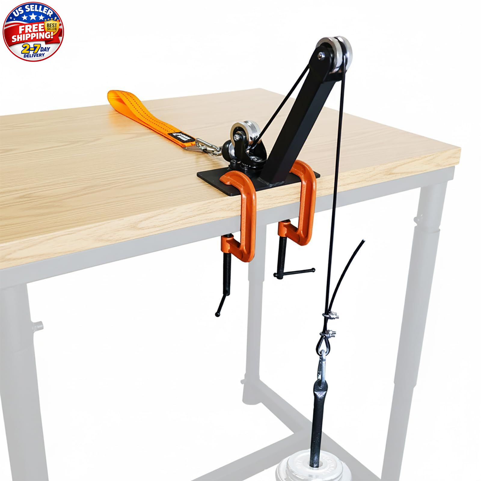 Arm Wrestling Pulley Training System Kit for Table Professional Forearm and Wris