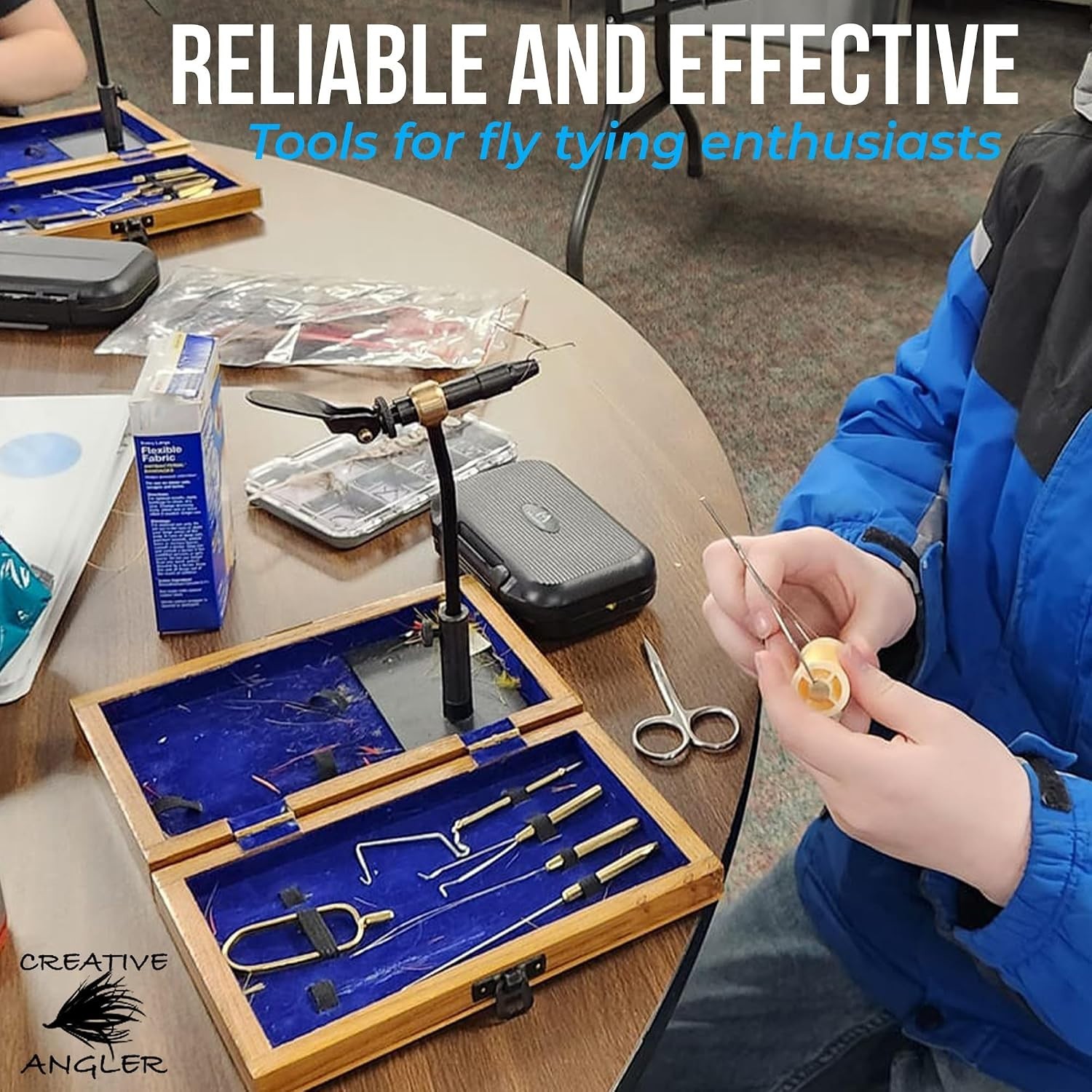 Versatile Fly Tying Combo: Stainless Steel Bobbin and Threader for All Patterns