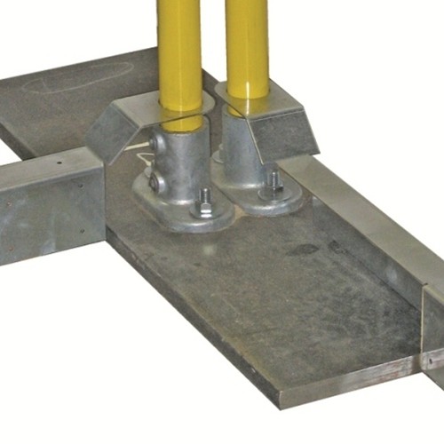 Guardian 15180 G-Rail Guardrail Baseplate Galvanized Steel 30 x 10 in