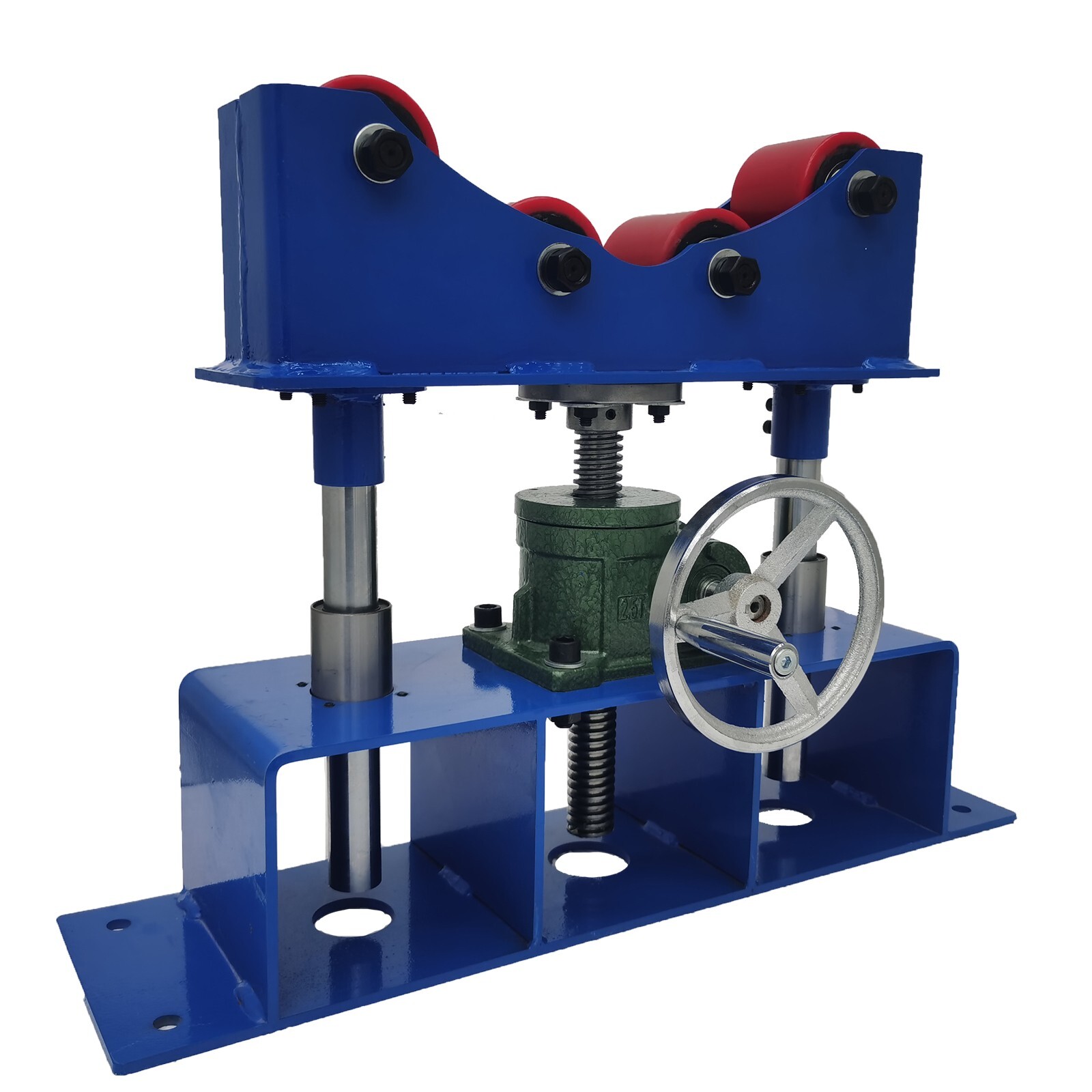 2-Pcs 1100Lbs Capacity Manual Roller Accurate Rolling Support Frame for Welding