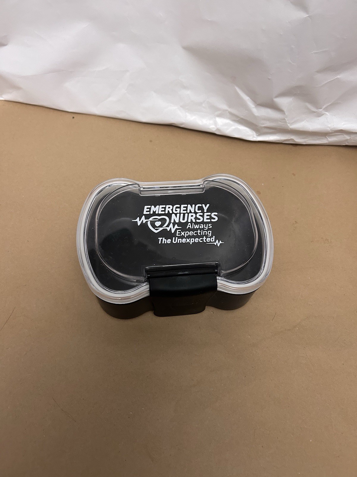 Emergency Nurses Always Expecting the Unexpected black with clear lid broke latc