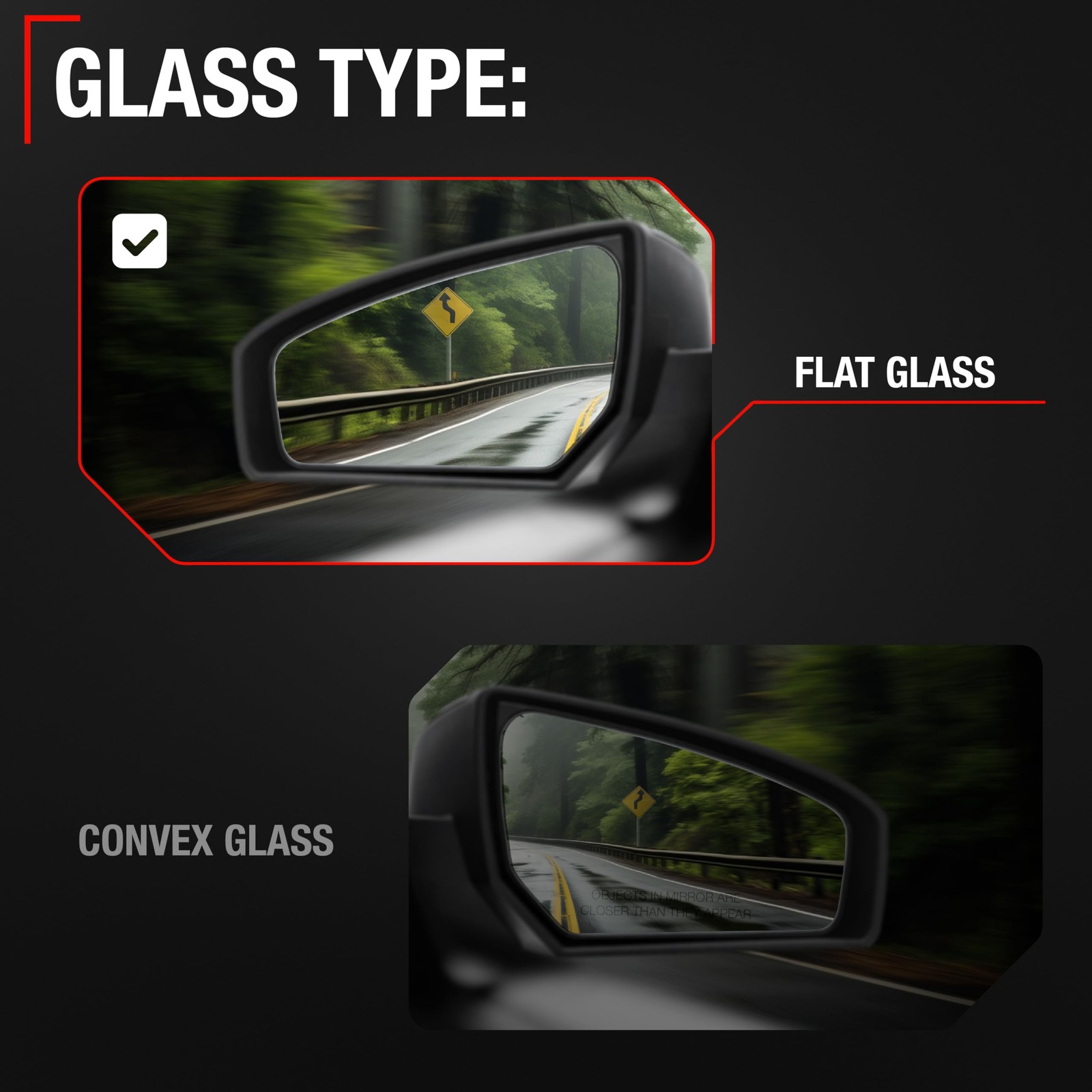 Chevrolet Camaro Driver Side Mirror Replacement - Powered Adjustment, Non-Fol...