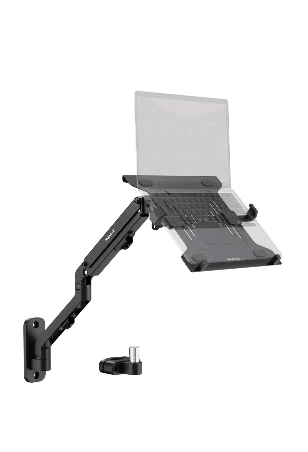 Mount-It! Ergonomic Laptop Arm for Wall or Pole Mounting, Full Motion Adjustm...