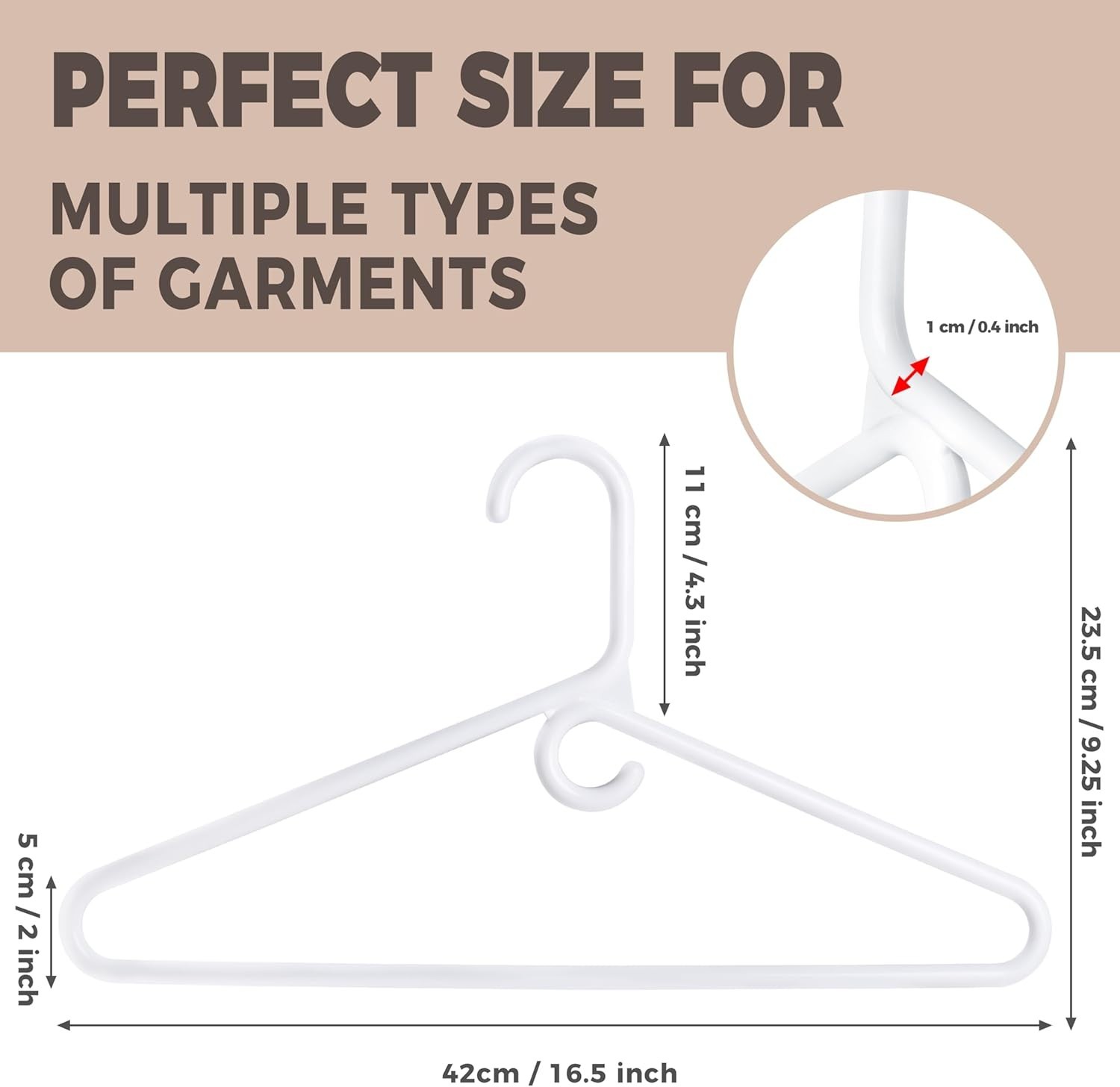 Thick Strong Plastic Hangers 30 Count – Stylish & Durable Clothing Storage