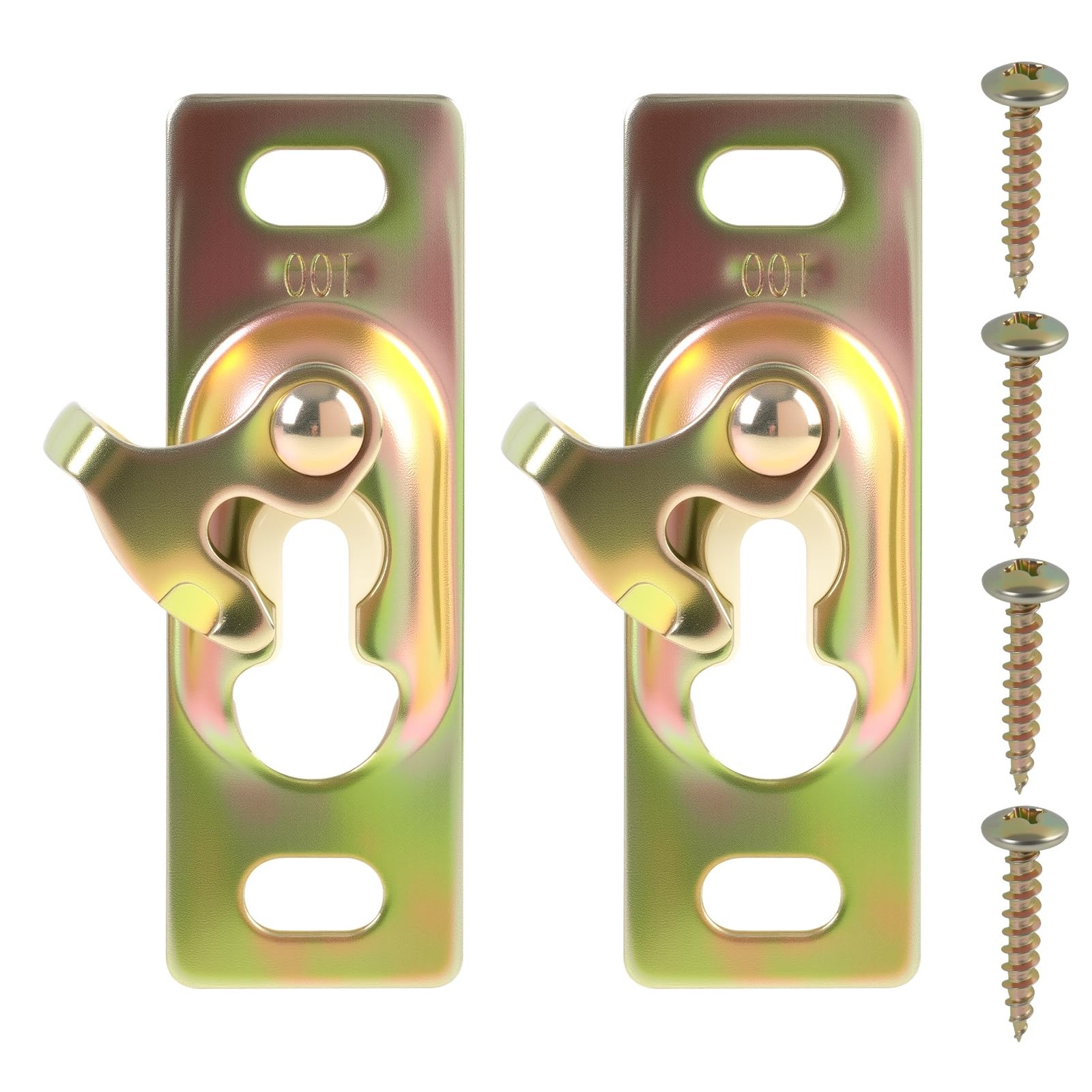 2 Pack Gold Pocket Door Hanger, RV Sliding Assembly 2pcs