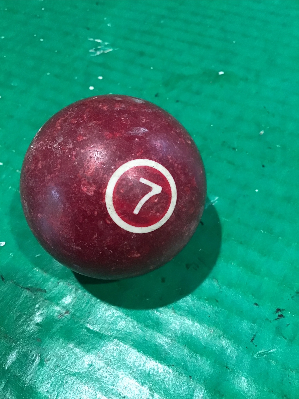 VTG Replacement Billiard Pool Ball 2 1/4" Diameter Number 7 Burgundy Solid (B)