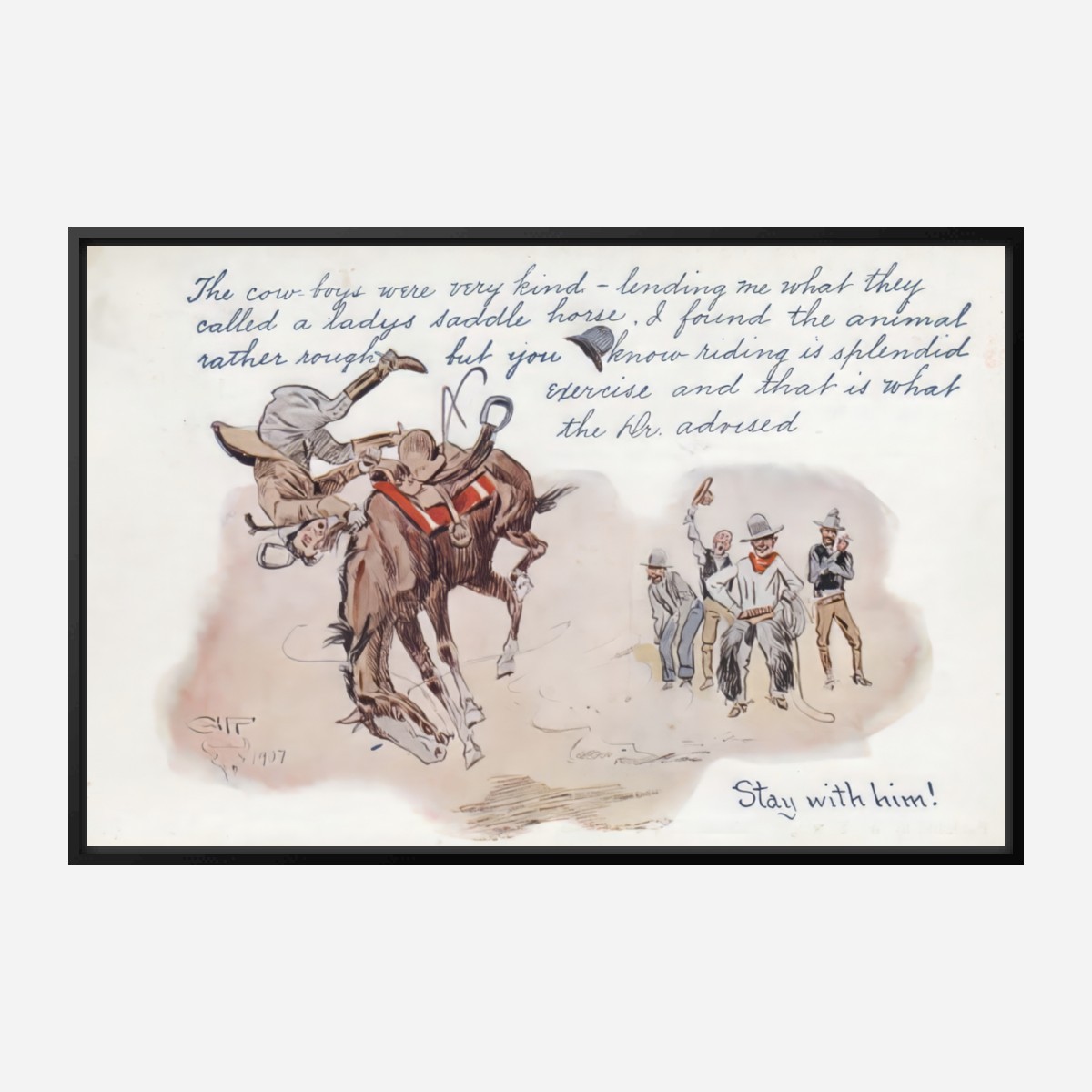 Charles Russell - The Cow Boys were very Kind - Western Print on Paper or Canvas