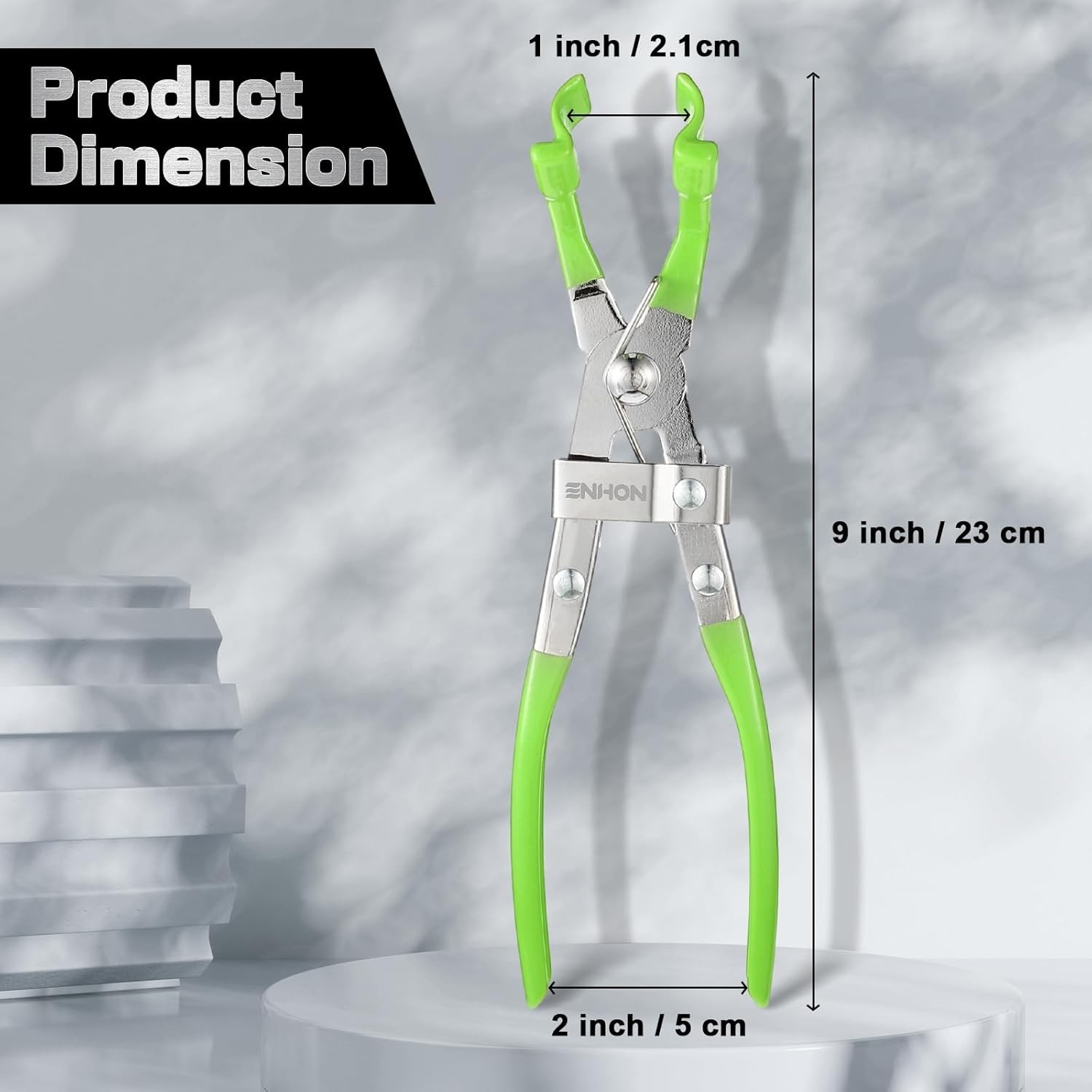 Enhon Spark Plug Pliers, Plier Boot Removal Tool, 45°Offset Green
