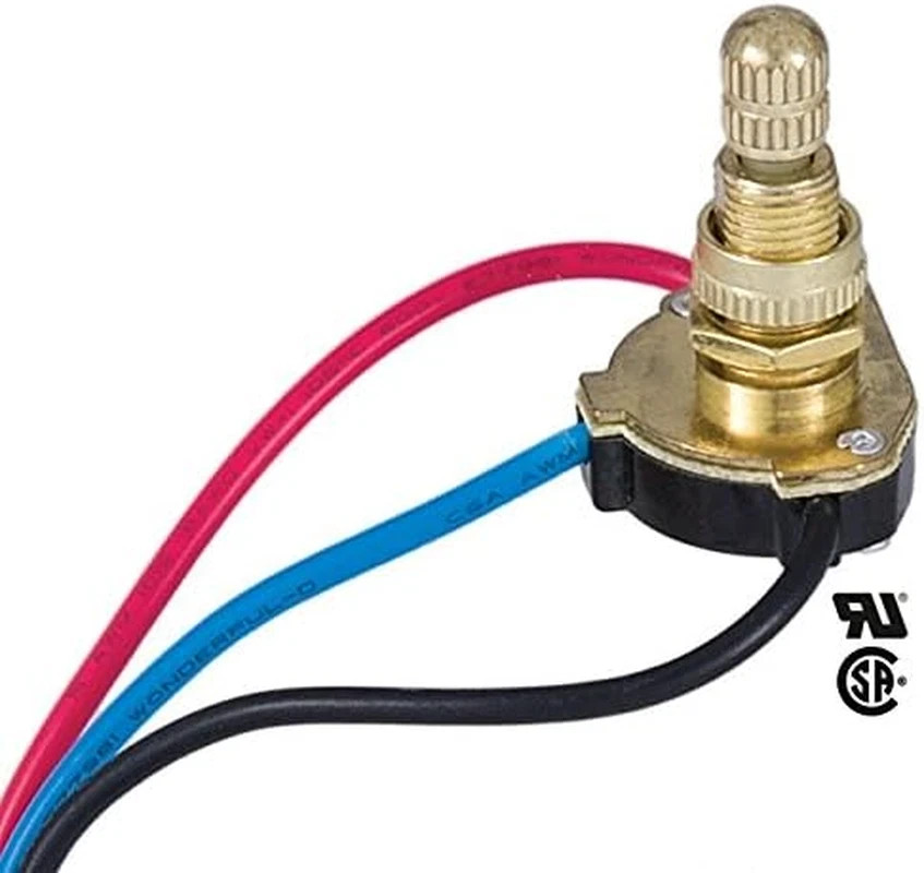 3-Way, 4 Position, 2 Circuit Rotary Switch with Removable Knob