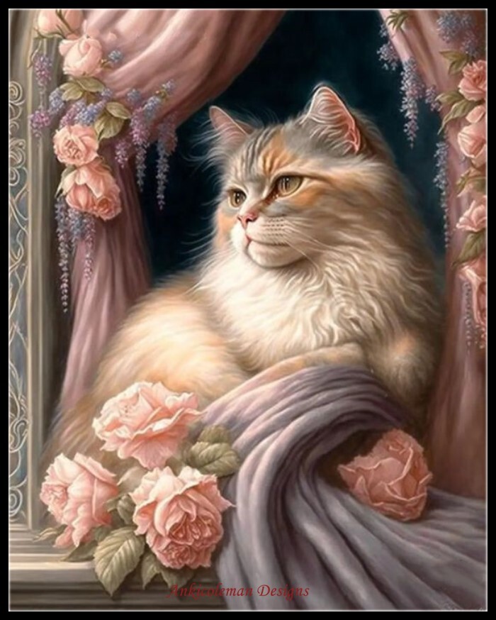 Curtain Fetish - DIY Chart Counted Cross Stitch Patterns Needlework DMC Color