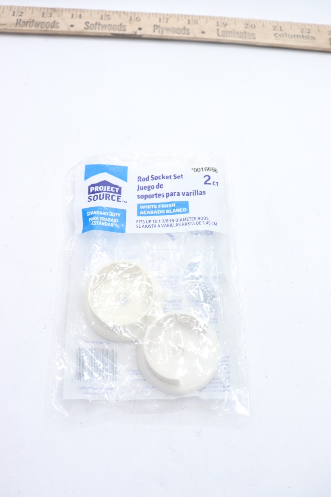 (2-Pk) Project Source Fixed Mount Rod Support Socket Set White 0016696