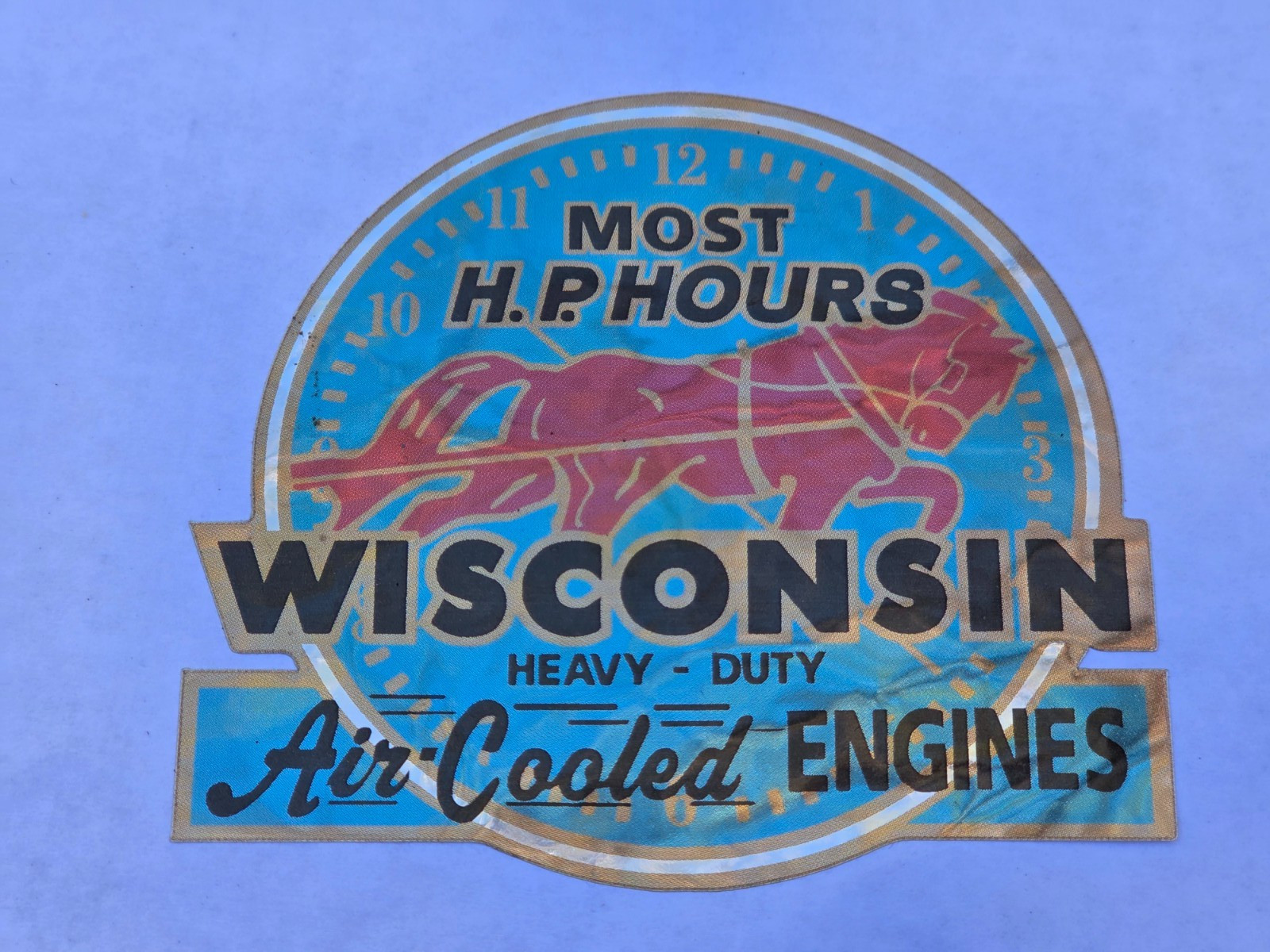 Wisconsin Most H.P. Hours Engine Decal (1-26)