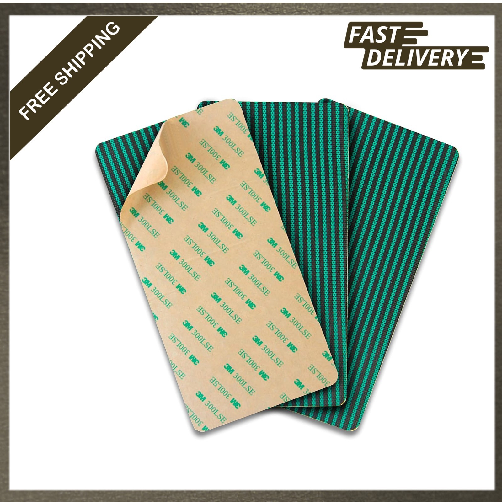 Pool Cover Patch Repair Kit 3 Pack 4x8 Inch Green Self-Adhesive Vinyl Mesh