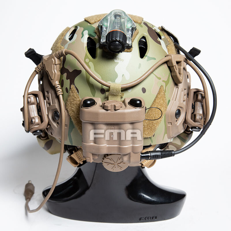 FMA PVS31 IR Infrared Strobe Helmet Battery Storage Case Box & L Cable AOR1
