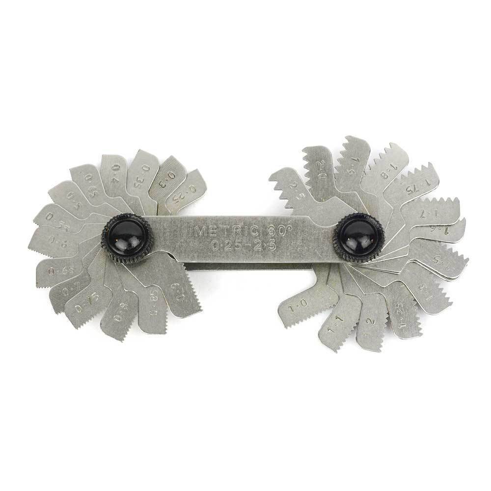 Big Horn 19213 AGS1115 Screw Pitch Gage 0.25 to 2.5 TPI 28 Leaves 60 Degree