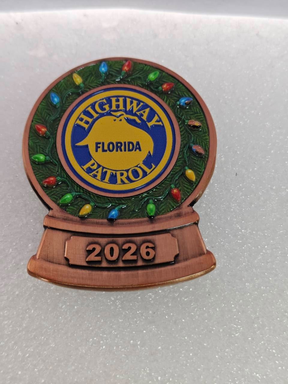 Florida Highway Patrol 2026 Christmas Challenge coin (2.25 inches, 3d) 100 MADE