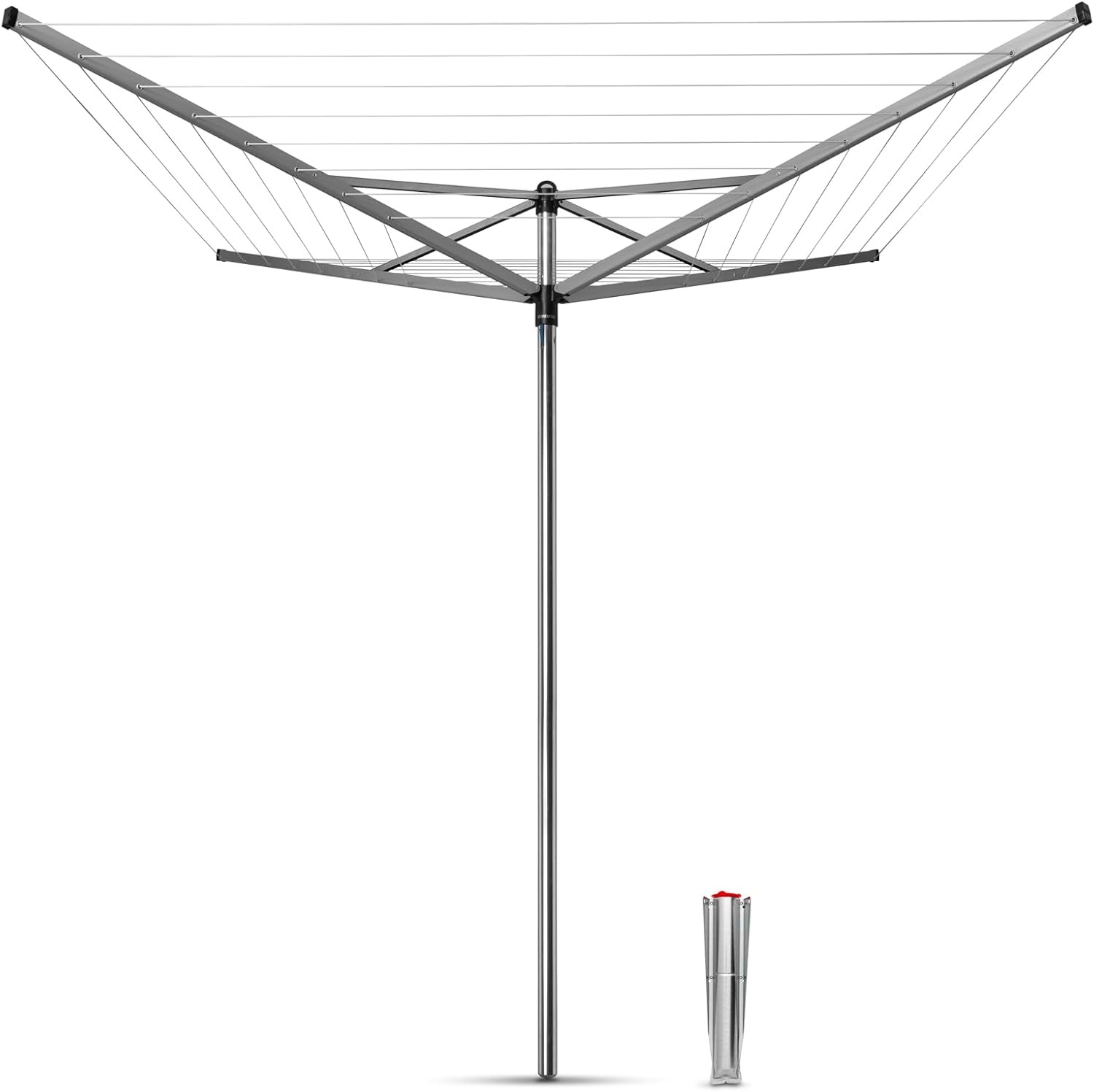 Topspinner Outdoor 4 Arm Spinning Clothesline 131 ft/Ø 1.8" Rotating Folding