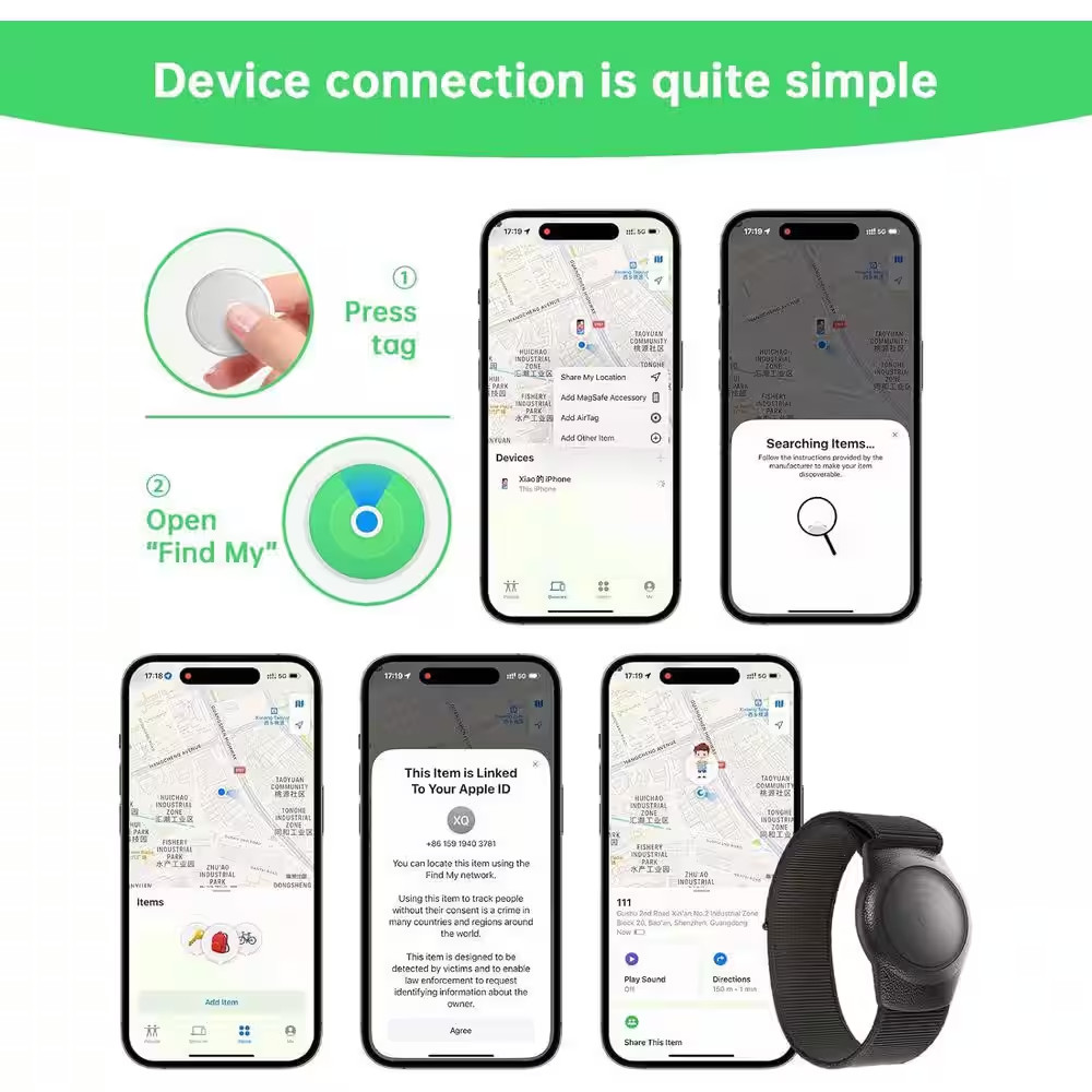 Waterproof GPS Tracker for Kids, Teens, Special Needs, and Elderly with Long Bat