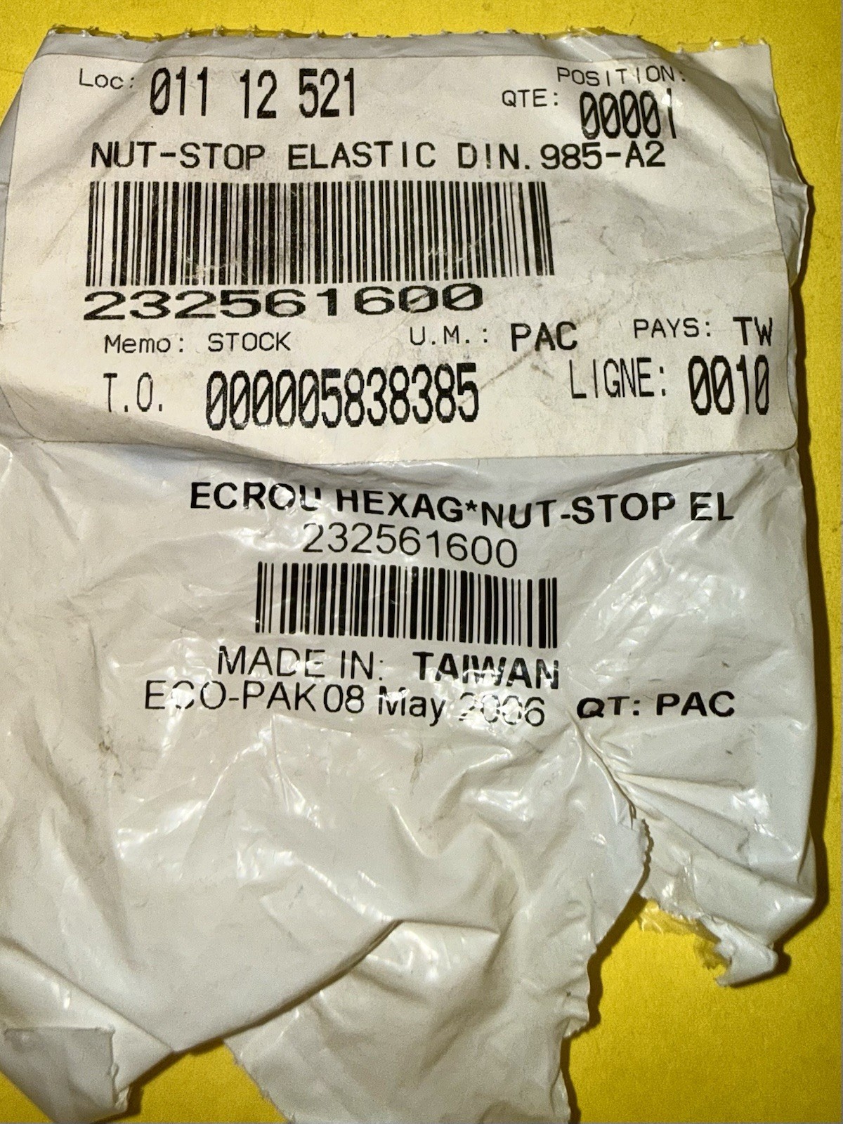 BRP OEM CanAm SXS hex elastic stop nut m6 232561600 (pk of 2) new
