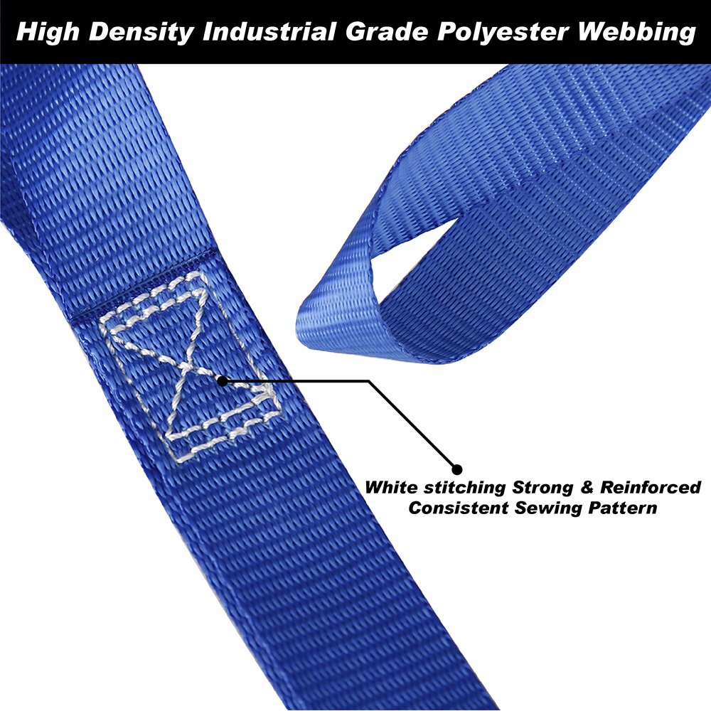 6 Pack Heavy Duty Soft Loop Tie Down Straps Lashing Motorcycle Handlebar 4500LBS