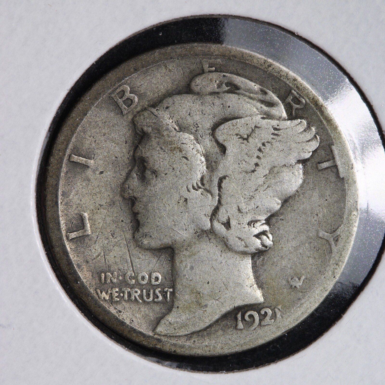 1921-D Mercury Silver Dime CHOICE FINE E214 RFM