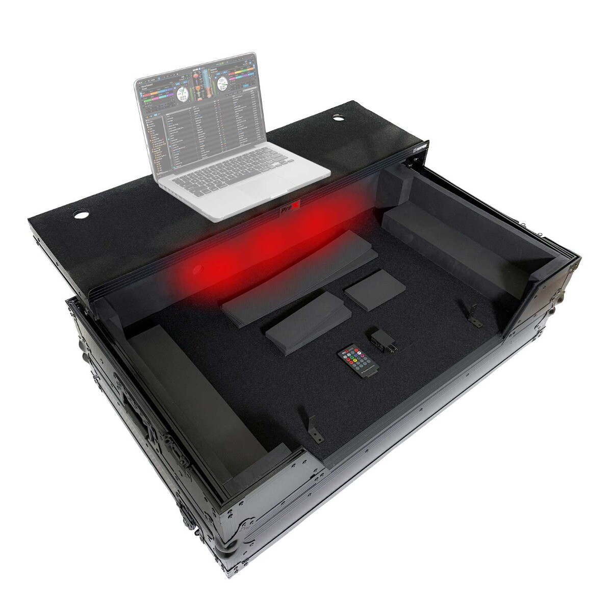 ProX XS-XDJAZ WLTBL LED Flight Case for XDJ-AZ Controller Black w Laptop Stan...