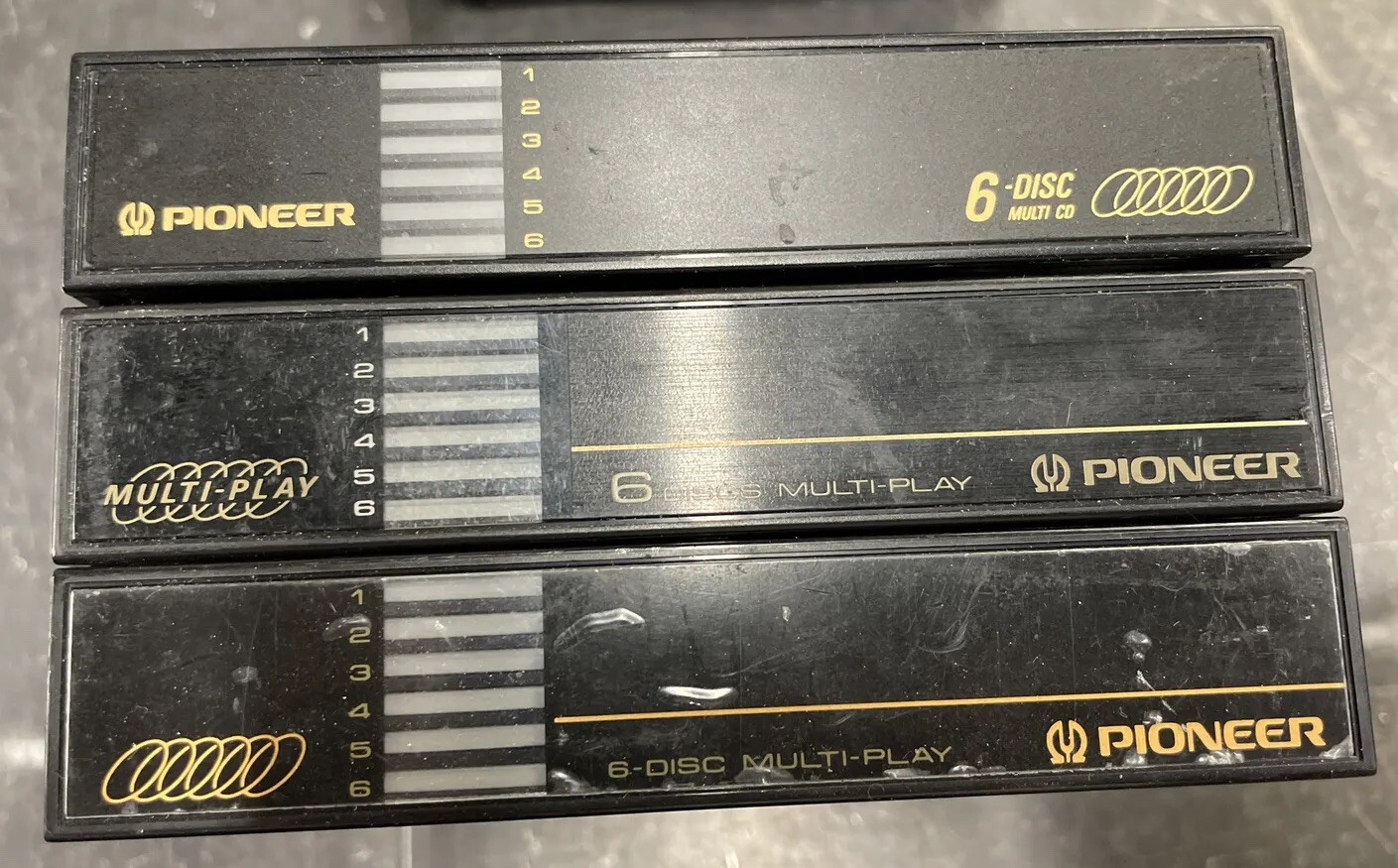 LOT OF 3 Pioneer 6 Disc CD Player PRW1141 Magazine Cartridges NO Sleeves Japan