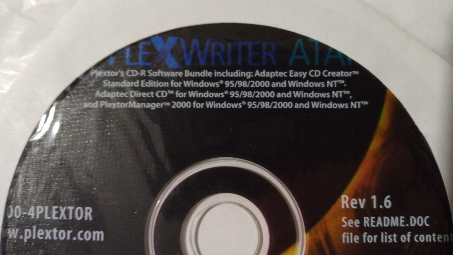 PleXWriter ATAPI Software for Plextor Drives [Rev 1.6] CD (2000) [Free Shipping]