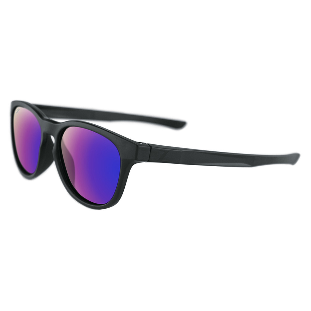 Zan® Tide Sunglass Matte Black Frame Smoked/Blue Revo Lens