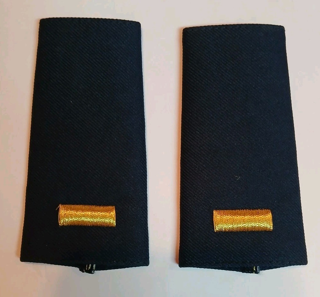 US Air Force Shoulder Epaulets Male 2nd Lieutenant Large $12.98 Free Shipping