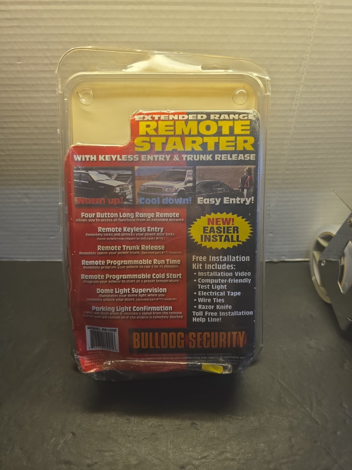 BULLDOG SECURITY EXTENDED RANGE REMOTE START RS102E Keyless entry &Trunk Release