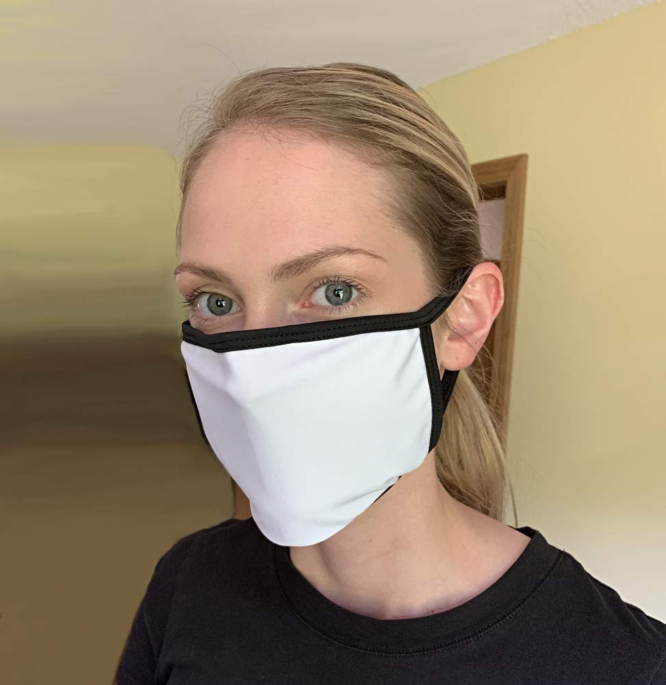 3dRose Dance Mom Face Mask Medium Dancer White Letters on Black