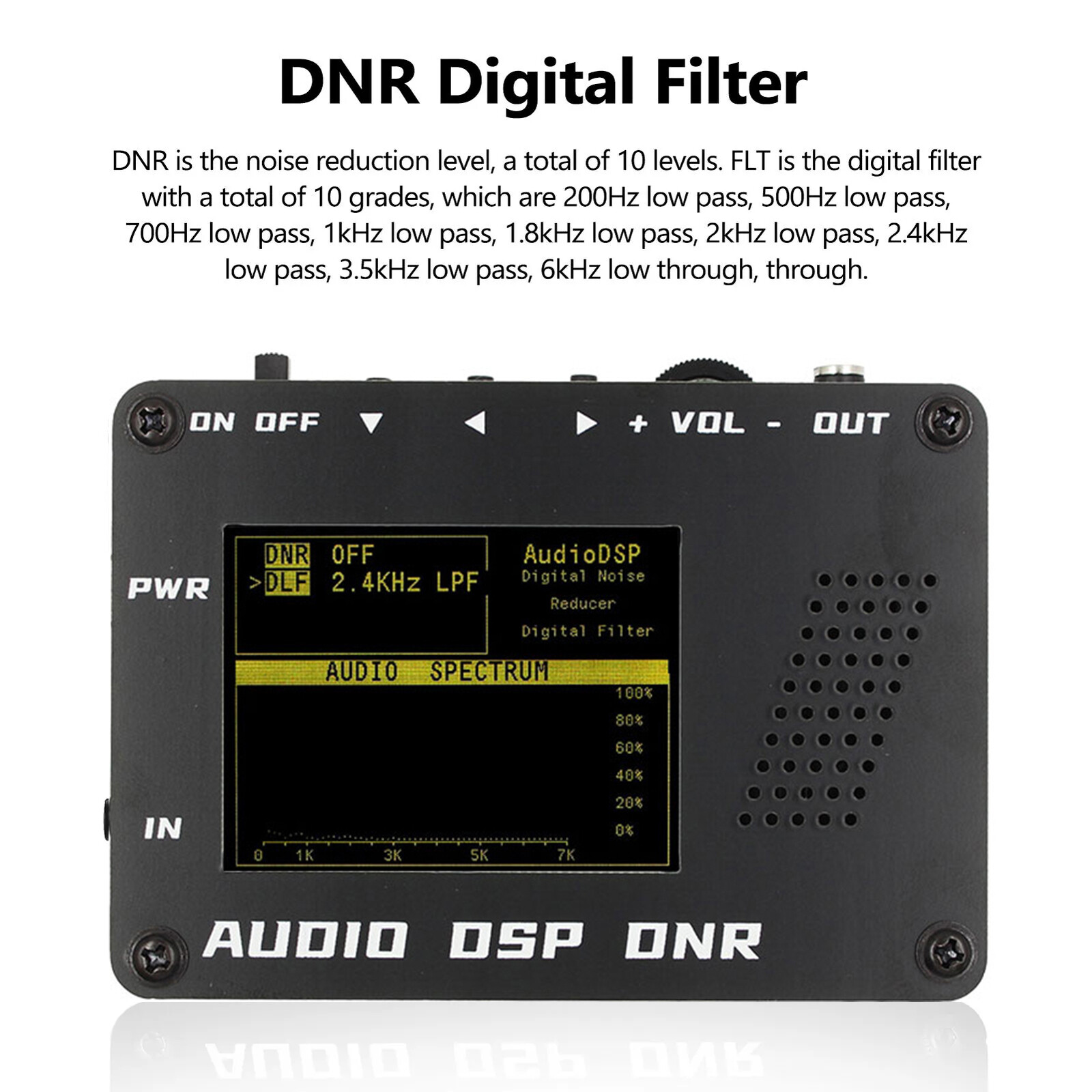 Audio DSP Noise Recurrence DNR Digital Filter SSB radio YAESU ICOM + Speaker U