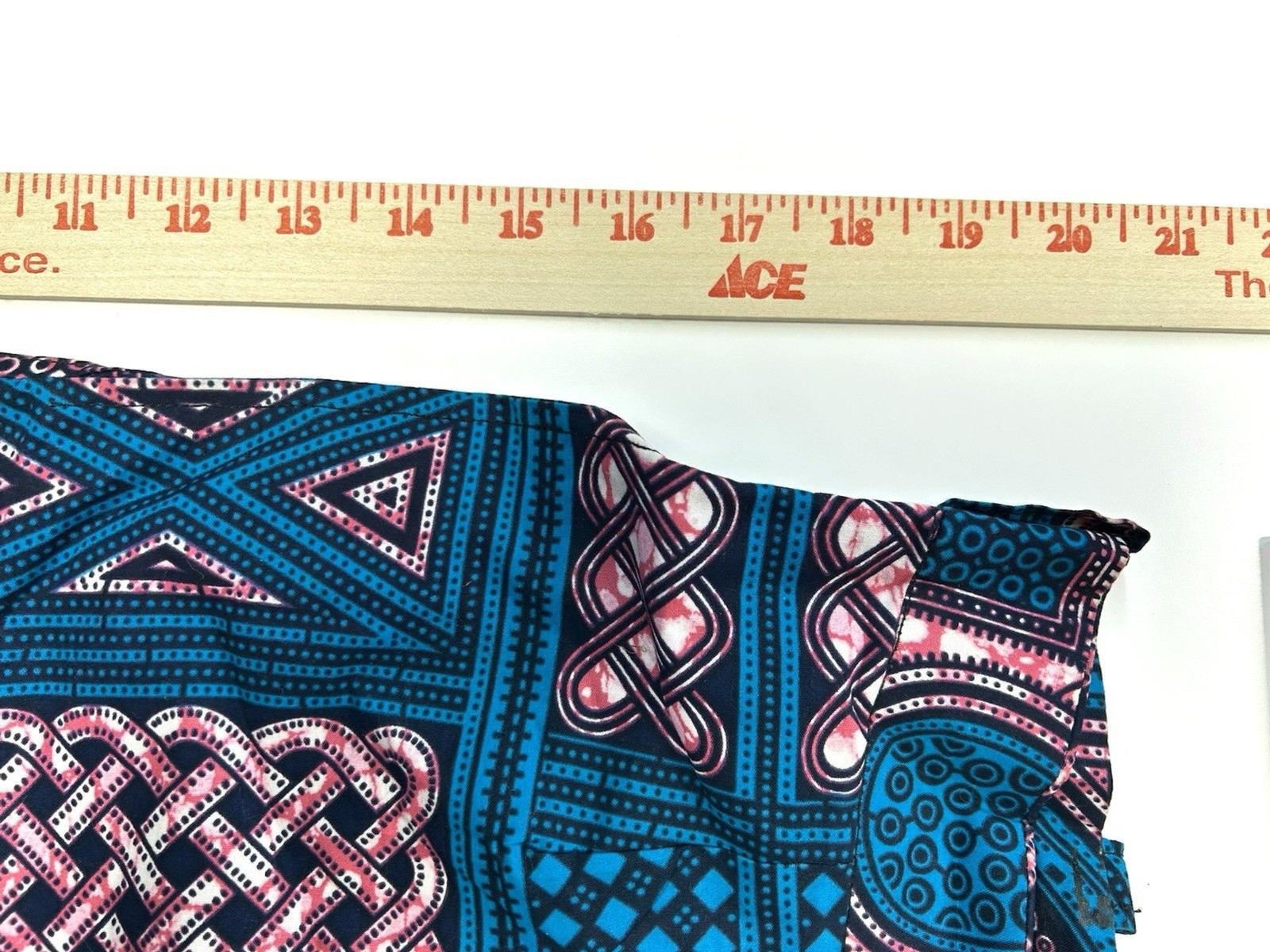 African Wax Fabric Ankara Shorts Pockets No Size Check Measurements Multicolor