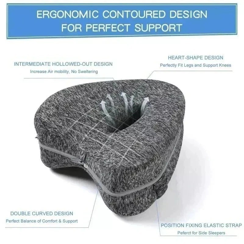 Memory Foam Leg Pillow for Side Sleepers Sciatica Hip Back Pain Relief
