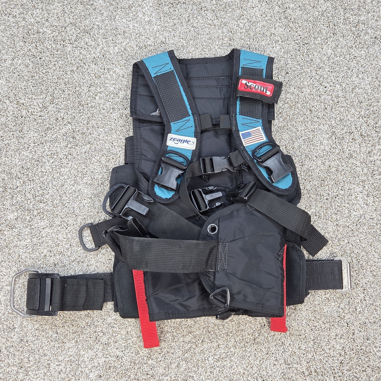 Vintage Zeagle Scout BCD Scuba Diving Buoyancy Compensator SMALL