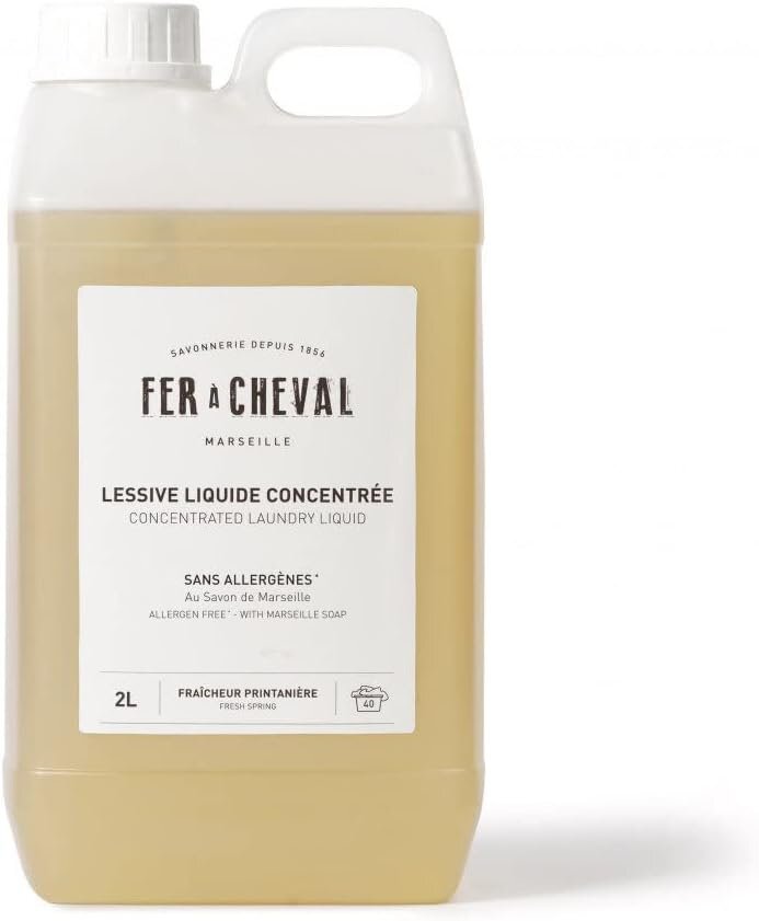 Fer à Cheval Concentrated Laundry Liquid, Allergen Free with Marseille Soap...