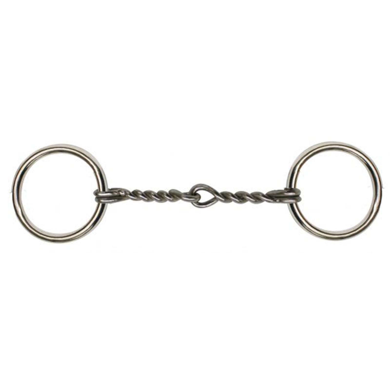 O-RING PONY BIT 4" Twisted Broken Mouth 2 1/4" O ring cheeks Chrome plated