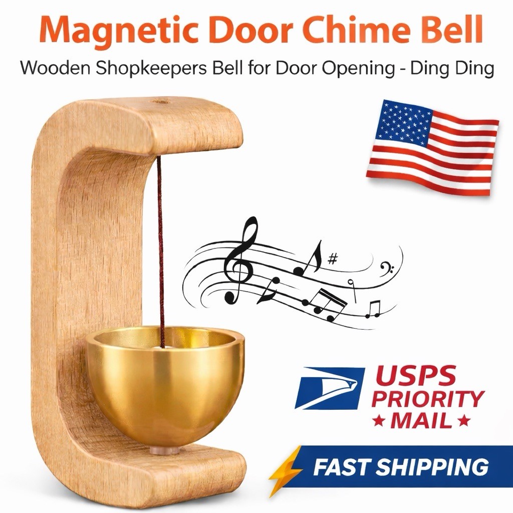 Wooden Door Bell Japanese Wind Chime Home Decor Garden Shopkeeper