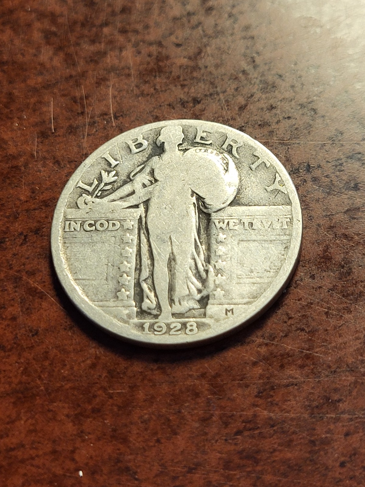 1928 Standing Liberty Silver Quarter, Philadelphia    inv05    q521