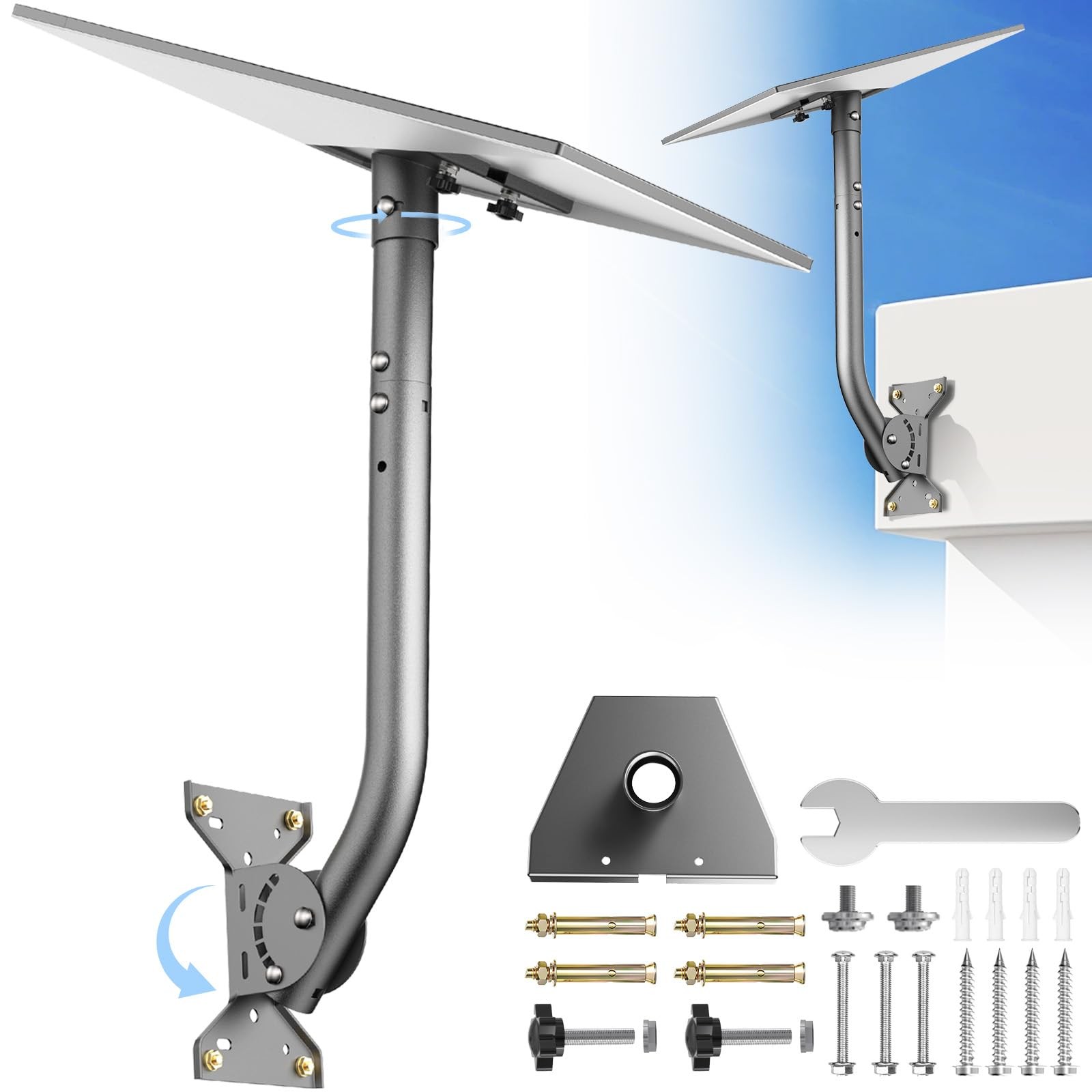 Gen 3 Mount for Starlink, Adjustable Wall & Roof Mounting Kit Compatible with...