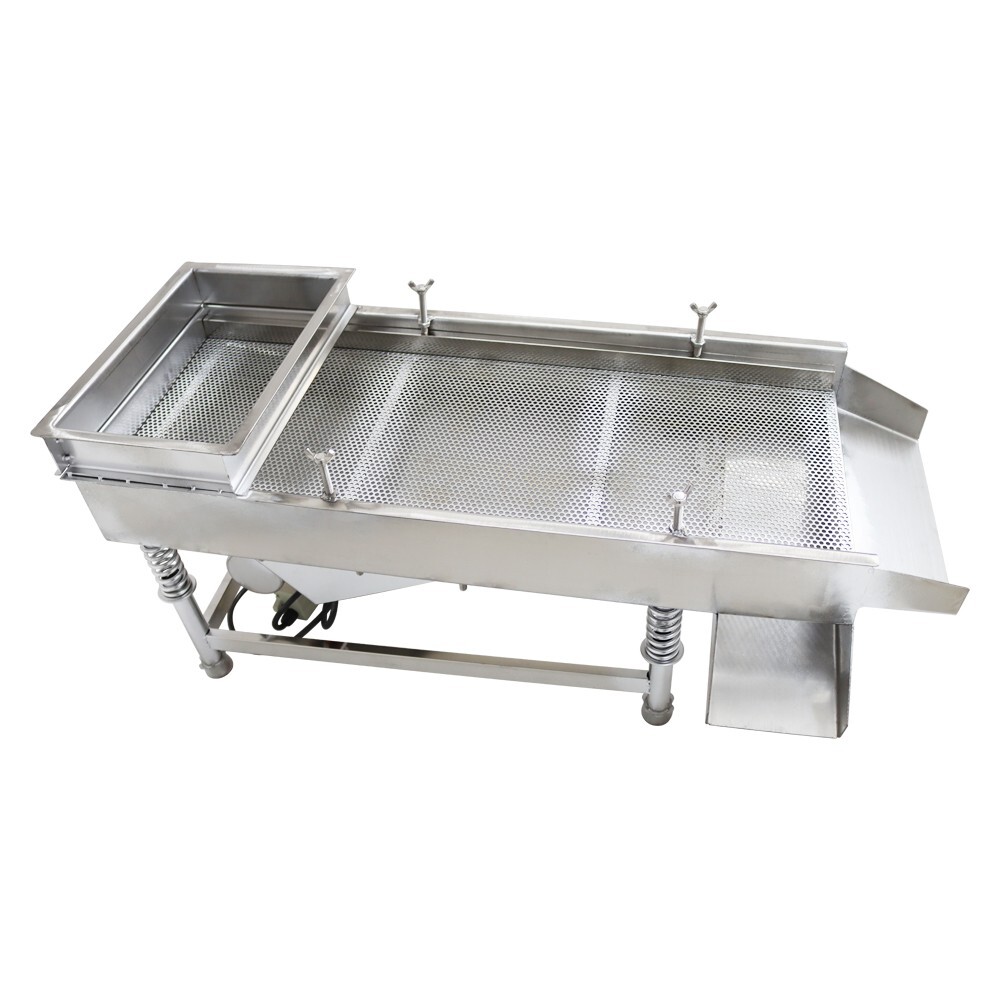 Single Layer Electric Straight Linear Vibrating Sieve Screen 4mm Screen 110V