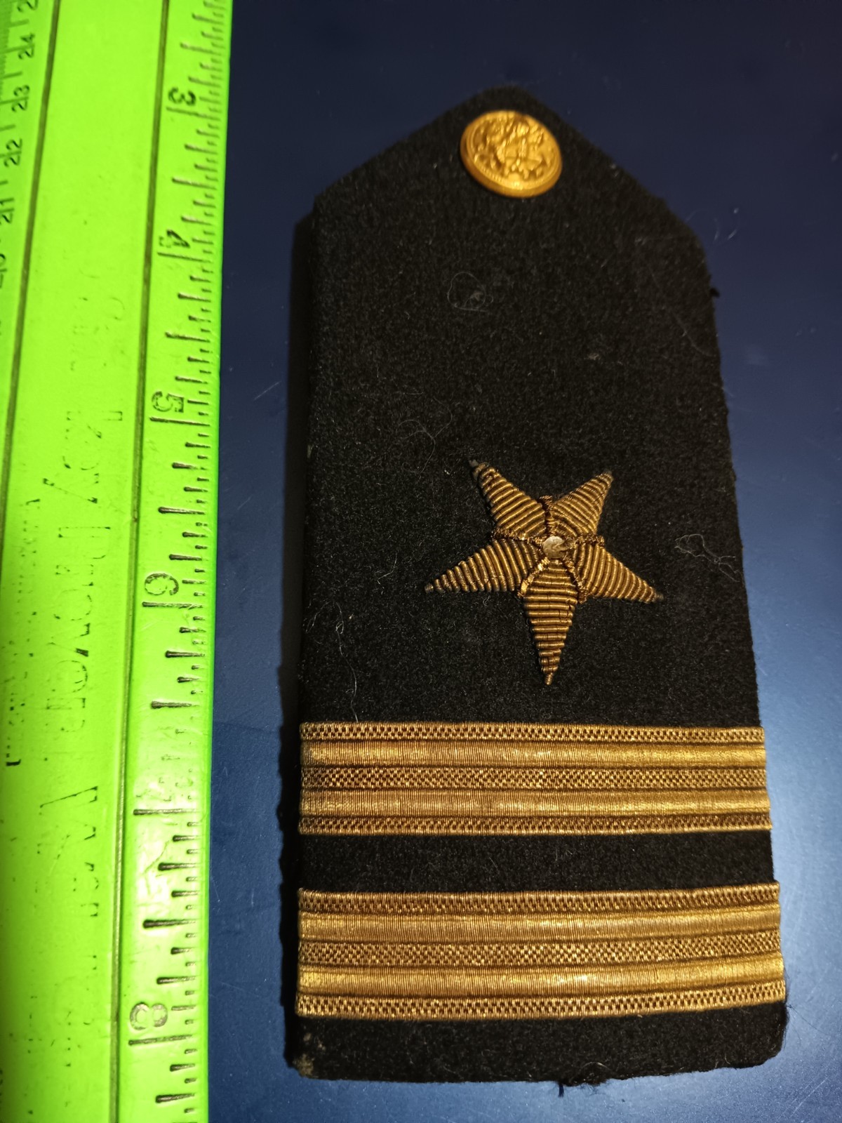 Single US Navy USN Line Officer Gold Bullion Shoulder Board-Lieutenant (25-1156)