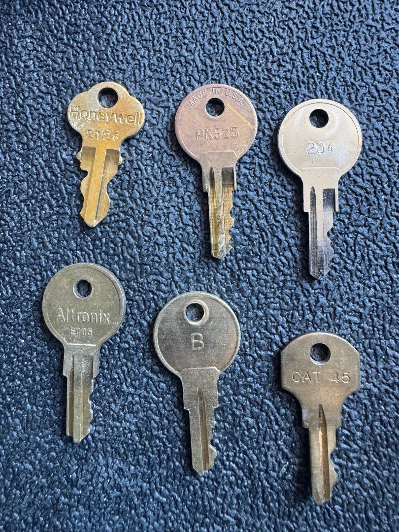 6 Fire Panel keys Simplex B Ademco technician service tech Key Cat 45 PK 625 204